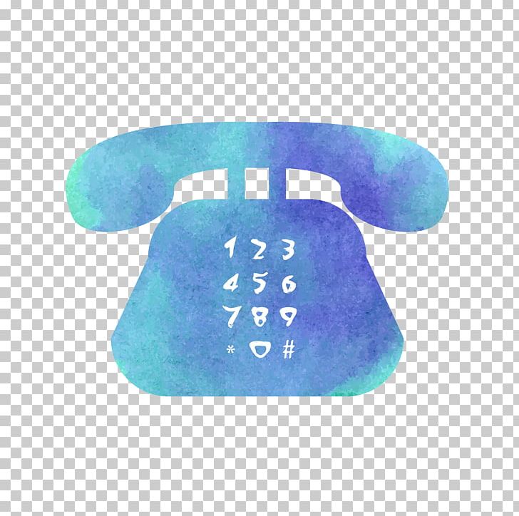 Telephone Watercolor Painting Mobile Phone Icon PNG, Clipart, Answer, Aqua, Blue, Cartoon, Communication Free PNG Download
