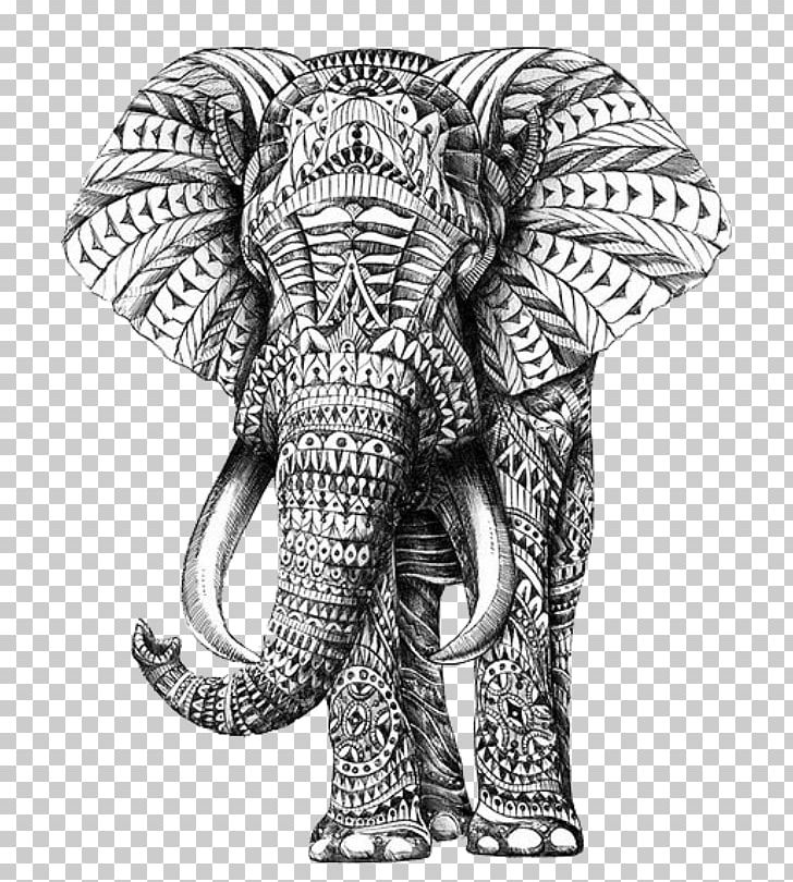 Drawing Elephantidae Pattern PNG, Clipart, African Elephant, Animal, Art, Black And White, Dog Free PNG Download