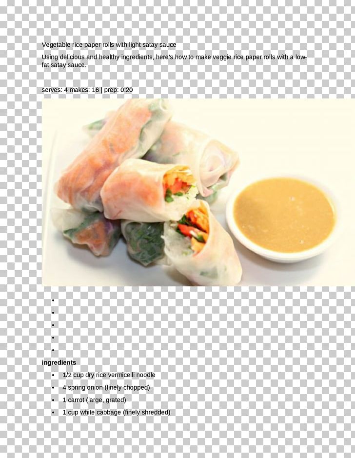Spring Roll Peanut Sauce Satay Gỏi Cuốn Rice Paper PNG, Clipart, Asi, Chinese Food, Chopsticks, Comfort Food, Cooking Free PNG Download