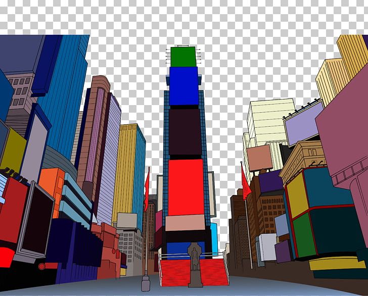 Times Square Broadway Illustration PNG, Clipart, Adobe Illustrator, Angle, Balloon Cartoon, Boy Cartoon, Building Free PNG Download