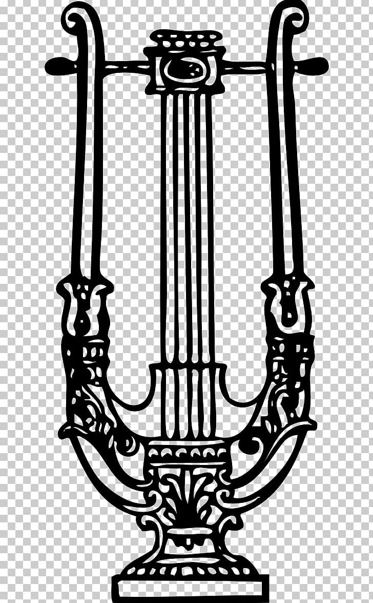 Lyre Harp Art Musical Instruments PNG, Clipart, Anchor, Art, Black And White, Candle Holder, Decorative Free PNG Download