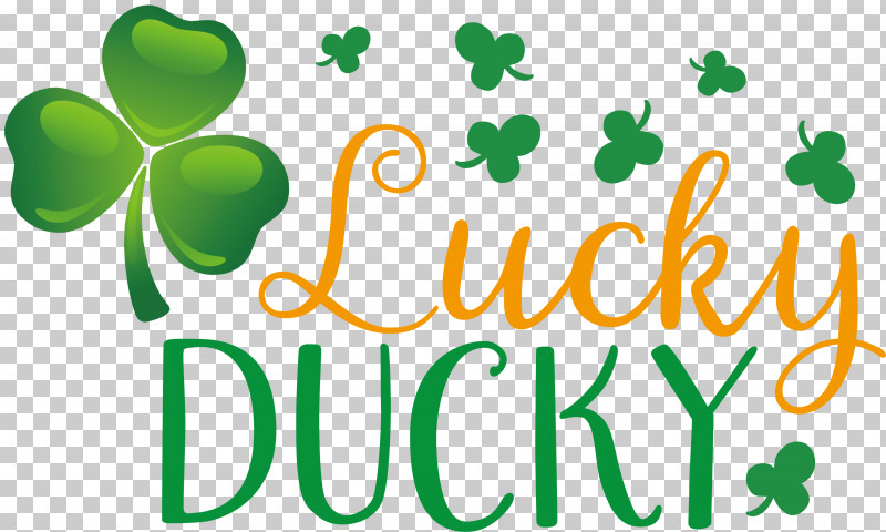 Lucky Ducky Patricks Day Saint Patrick PNG, Clipart, Green, Leaf, Line, Logo, M Free PNG Download