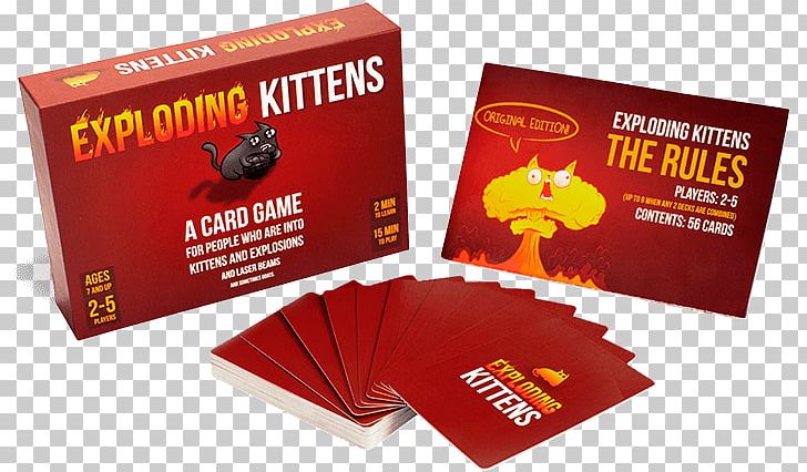 Exploding Kittens Card Game Fluxx Playing Card PNG, Clipart, Board Game, Brand, Card Game, Elan Lee, Exploding Kittens Free PNG Download