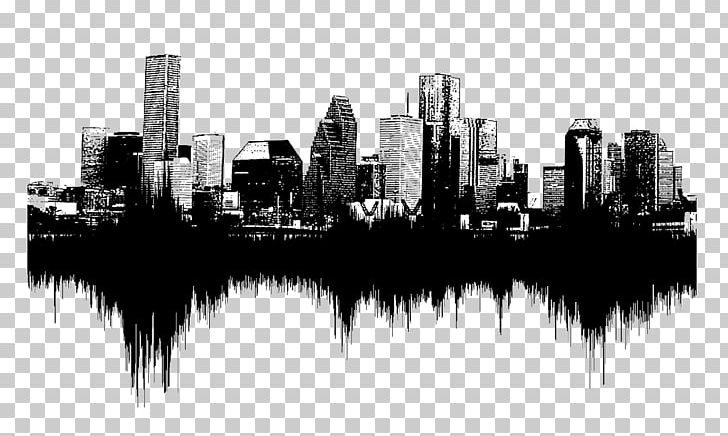 Skyline Sound Wave Art Skyscraper PNG, Clipart, Acoustic Wave, Architecture, Art, Black And White, Canvas Print Free PNG Download