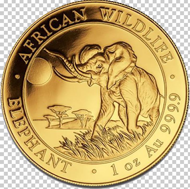 African Elephant Bullion Coin Gold Silver Coin PNG, Clipart,  Free PNG Download