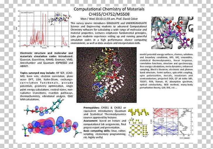 Computational Chemistry Science Quantum Mechanics Molecule PNG, Clipart, Brochure, Chemistry, Computational Science, Course, Density Functional Theory Free PNG Download