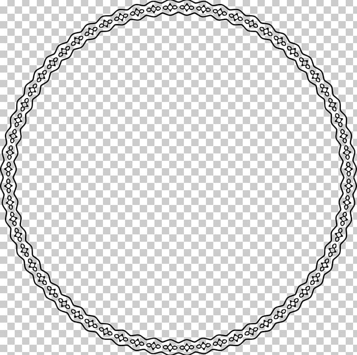 Decorative Borders Computer Icons PNG, Clipart, Black And White, Body Jewelry, Braid, Chain, Circle Free PNG Download