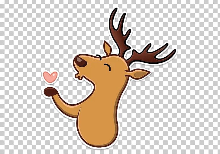 Reindeer Moose Telegram Sticker PNG, Clipart, Animal, Animal Figure, Anime, Antler, Cartoon Free PNG Download