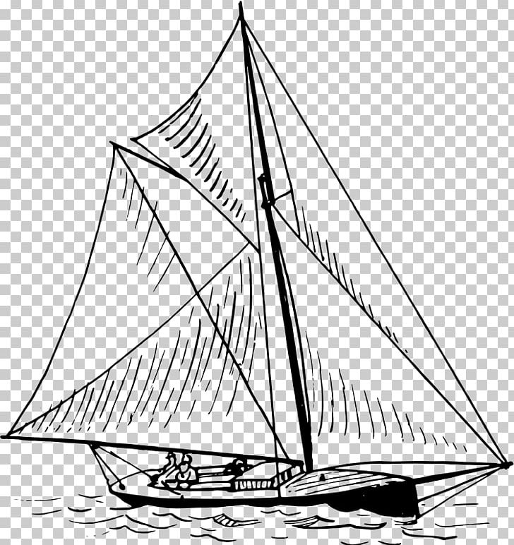 Sloop Sailboat Drawing Sailing Ship PNG, Clipart, Area, Baltimore Clipper, Barque, Barquentine, Black And White Free PNG Download
