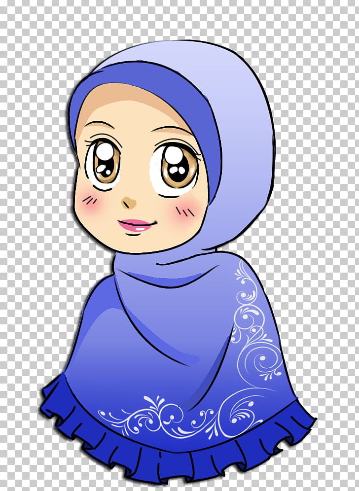 Muslim Islam Hijab Woman PNG, Clipart, Allah, Art, Blue, Cartoon, Cheek Free PNG Download
