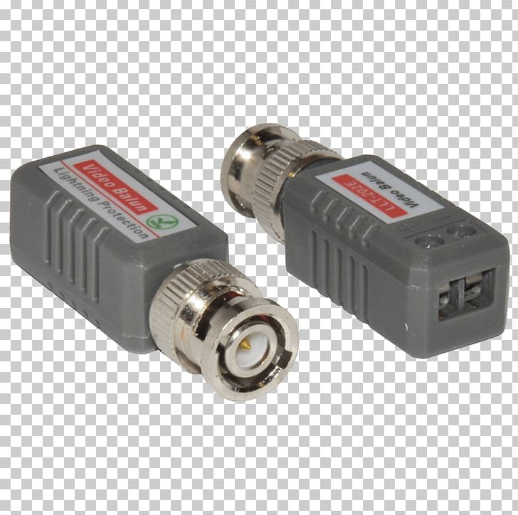 Adapter BNC Connector Balun Category 5 Cable Twisted Pair PNG, Clipart, Adapter, Analog High Definition, Balun, Bnc Connector, Camera Free PNG Download