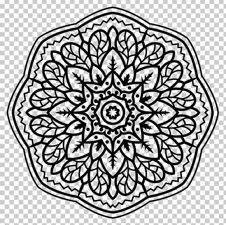 Coloring Book Mandala Drawing PNG, Clipart, Adult, Area, Art, Black And White, Book Free PNG Download