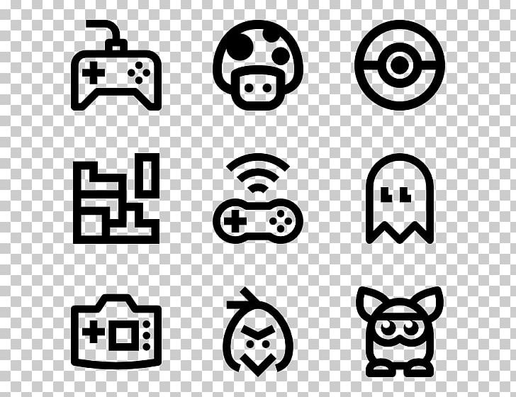 Computer Icons Video Game Game Controllers PNG, Clipart, Angle, Area, Black, Black And White, Brand Free PNG Download