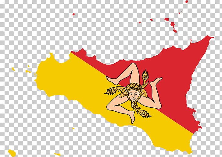Flag Of Sicily Sicilian PNG, Clipart, Area, Art, Cartoon, Computer Wallpaper, Fictional Character Free PNG Download