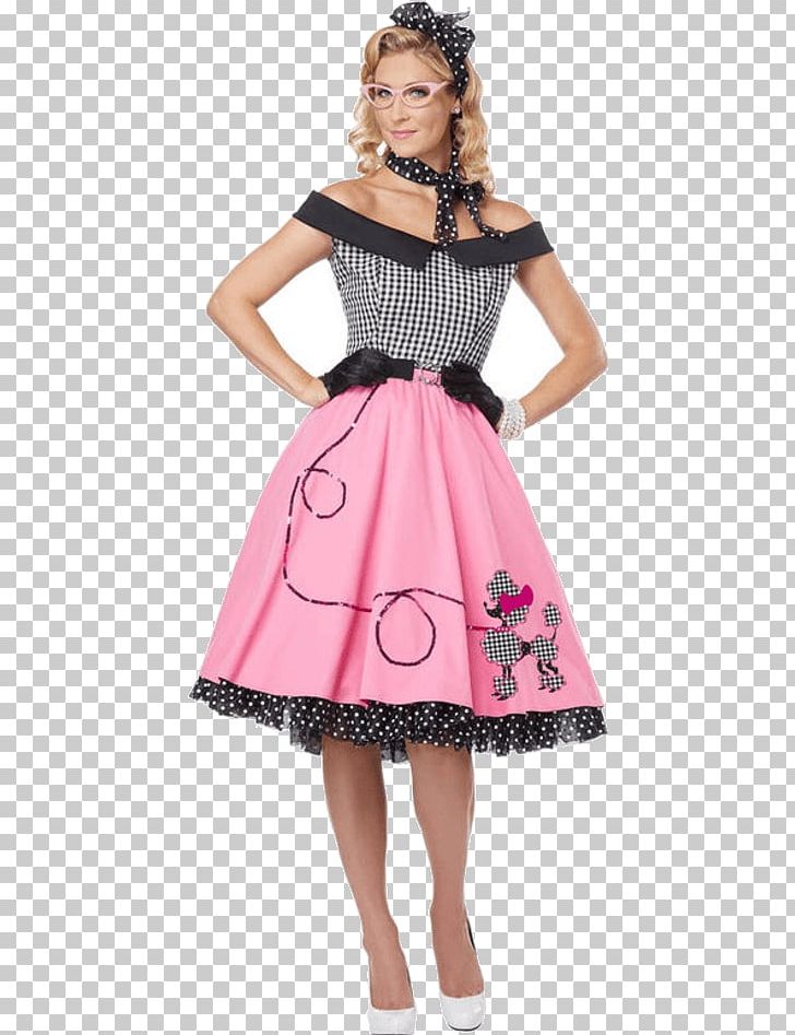 1950s Poodle Skirt Costume Party Sock Hop PNG, Clipart, 1950s, Bridal Party Dress, Clothing, Cocktail Dress, Costume Free PNG Download