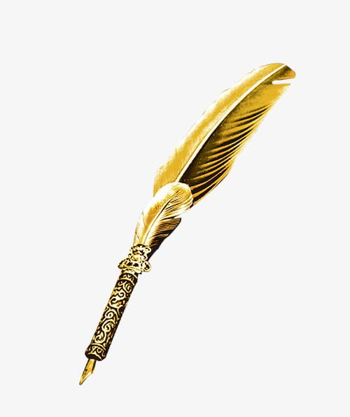 Golden Feather Pen PNG, Clipart, Estate, Luxurious, Noble, Real, Real Estate Free PNG Download