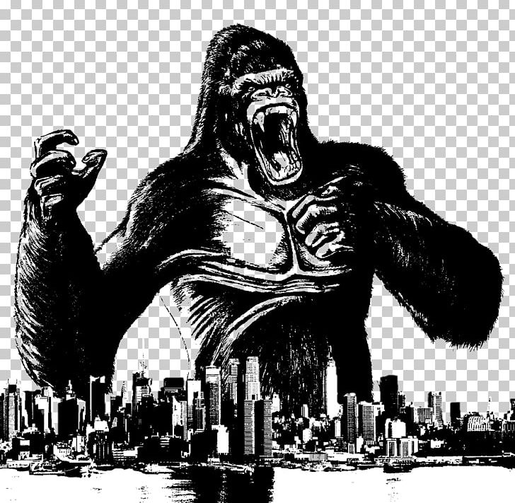 New York City King Kong PNG, Clipart, Art, Black And White, Deviantart, Digital Art, Drawing Free PNG Download
