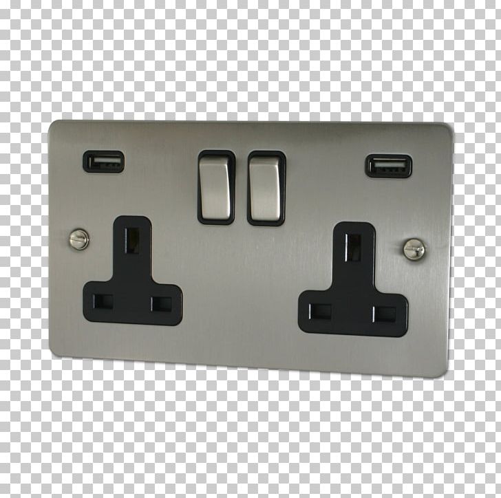 AC Power Plugs And Sockets Brushed Metal Electrical Switches USB Dimmer PNG, Clipart, Ac Power Plugs And Sockets, Angle, Brushed Metal, Computer Port, Dimmer Free PNG Download