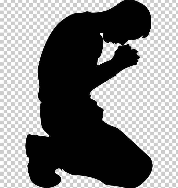 Praying Hands Kneeling Silhouette PNG, Clipart, Animals, Black And White, Clip Art, Computer Icons, Hand Free PNG Download