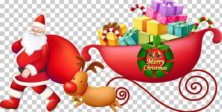 Rudolph Santa Claus Reindeer Sled Christmas PNG, Clipart, Artificial Christmas Tree, Christmas, Christmas Decoration, Christmas Gift, Christmas Ornament Free PNG Download