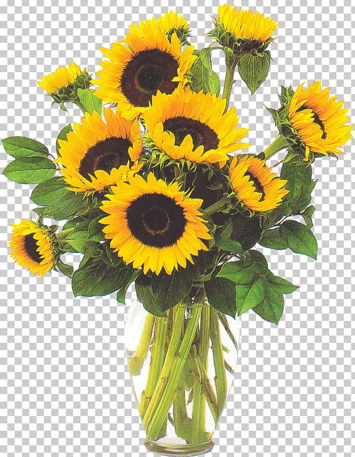 Vase With Three Sunflowers Common Sunflower PNG, Clipart, Annual Plant, Arrangement, Cut Flowers, Daisy Family, Floral Design Free PNG Download