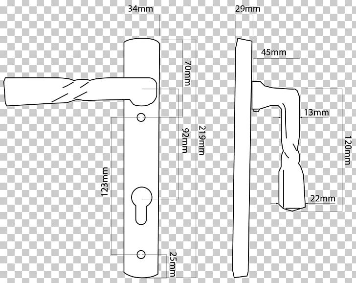 Door Handle Drawing White Lock PNG, Clipart, Angle, Area, Art, Black And White, Diagram Free PNG Download