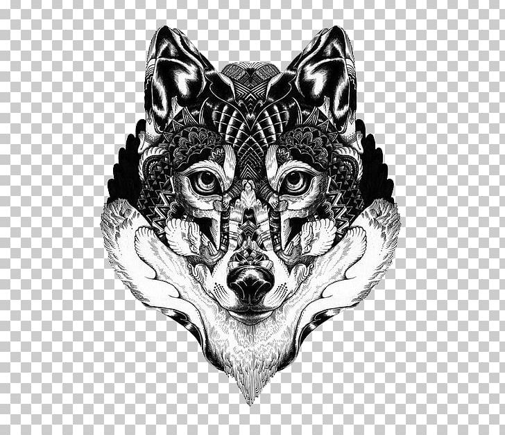 Gray Wolf Art Drawing Illustration PNG, Clipart, Behance, Big Cats, Black, Carnivoran, Cat Like Mammal Free PNG Download