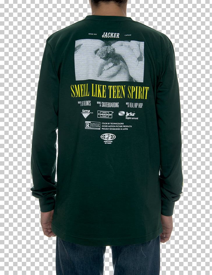 T-shirt Sleeve Hoodie Smells Like Teen Spirit PNG, Clipart, Clothing, Five Senses, Green, Hood, Hoodie Free PNG Download