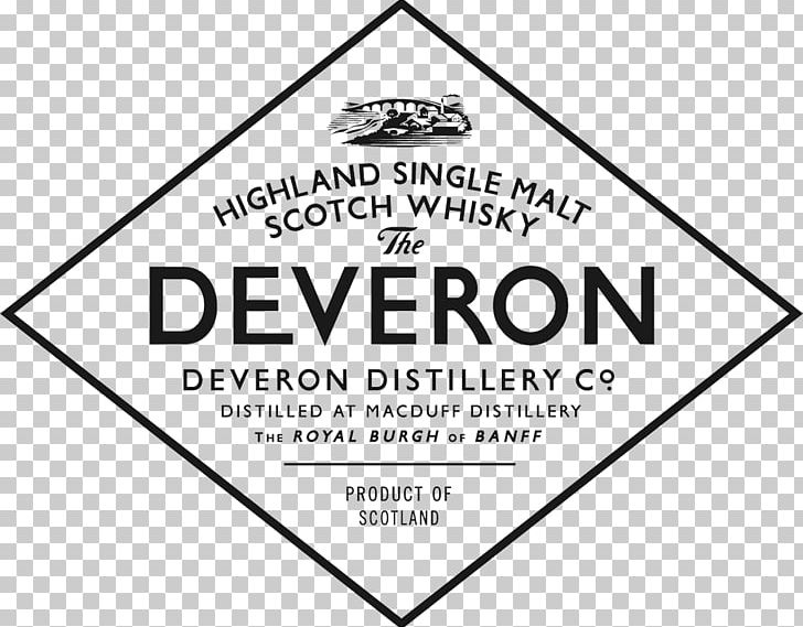 River Deveron Macduff Distillery Logo Brand Whiskey PNG, Clipart, Area, Black And White, Brand, Brennerei, Diagram Free PNG Download