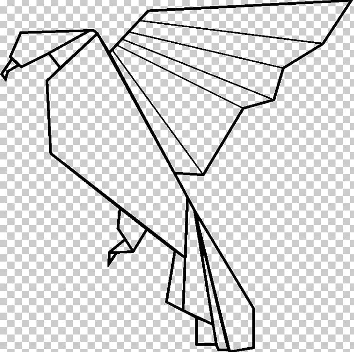 Line Art Drawing Origami Colombe PNG, Clipart, Angle, Area, Art, Black And White, Colombe Free PNG Download