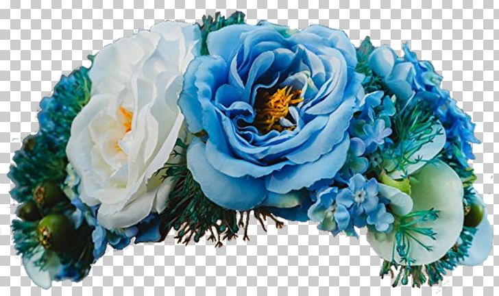 Garden Roses Blue Floral Design Crown Headband PNG, Clipart, Artificial Flower, Blue, Bride, Clothing Accessories, Crown Free PNG Download