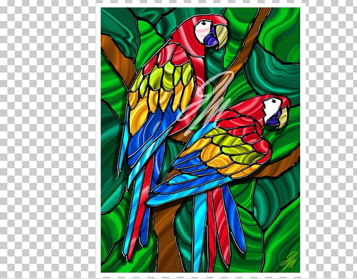 Macaw Parrot Stained Glass Canvas Acrylic Paint PNG, Clipart, Acrylic Paint, Acrylic Resin, Animals, Art, Beak Free PNG Download