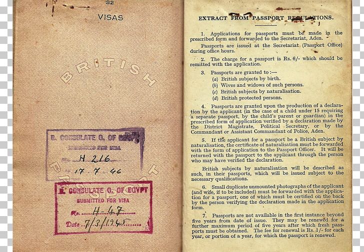 Colony Of Aden Passport British Protected Person Travel Document PNG, Clipart, Aden, Birth Certificate, British Empire, British Passport, British Protected Person Free PNG Download