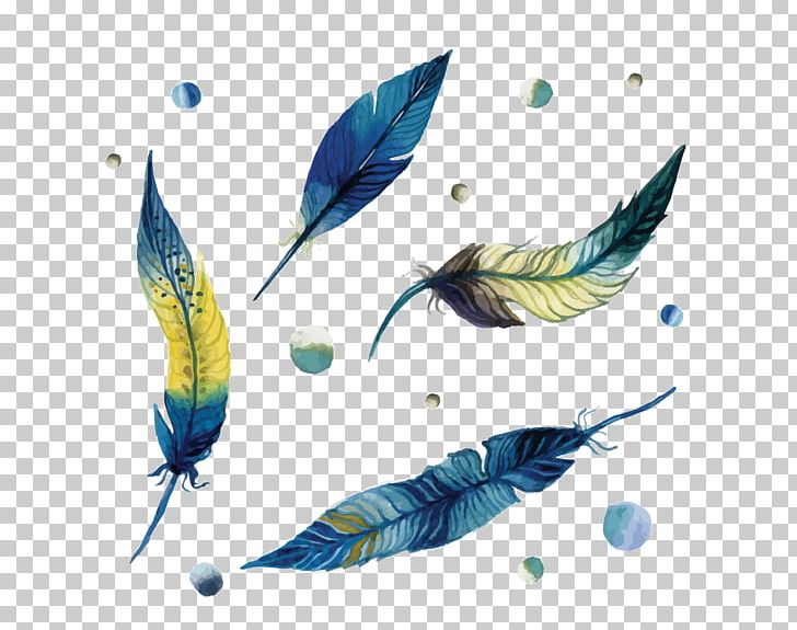 Paper Watercolor Painting Feather Drawing PNG, Clipart, Animals, Art, Bird, Blue, Bohochic Free PNG Download