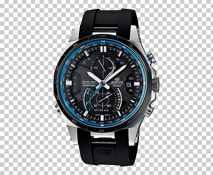 Casio Edifice Solar-powered Watch PNG, Clipart, Analog Watch, Blue, Brand, Casio, Casio Edifice Free PNG Download