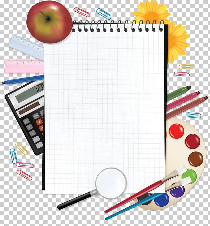 Paper Notebook School Supplies PNG, Clipart, Brush, Calculator, Color Palette, Education, Encapsulated Postscript Free PNG Download