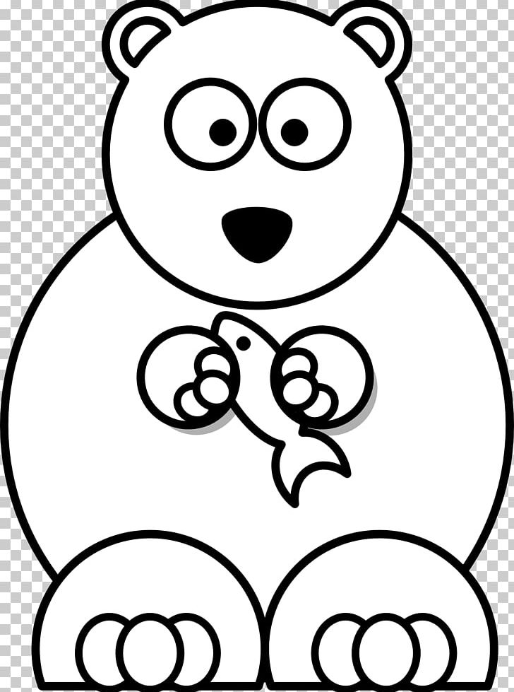 Polar Bear Cartoon PNG, Clipart, Art, Bear, Black, Black And White, Black Bear Outline Free PNG Download
