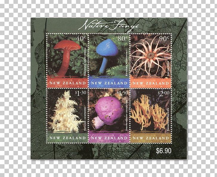 New Zealand Miniature Sheet Postage Stamps Mushroom Postage Stamp Block PNG, Clipart, Blue, Commemorative Stamp, Edible Mushroom, First Day Of Issue, Fungus Free PNG Download