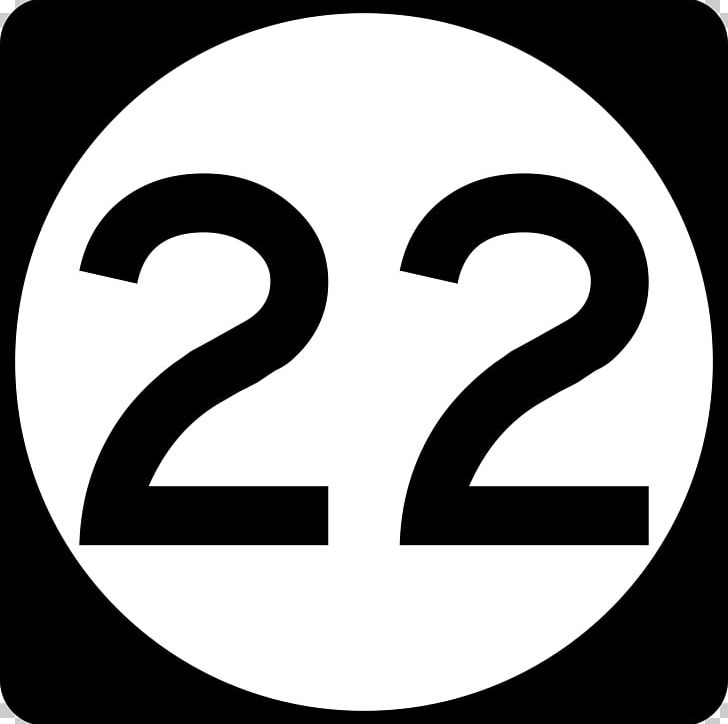 U.S. Route 22 US Interstate Highway System Road Number Sign PNG, Clipart, Area, Black And White, Brand, Circle, Common Free PNG Download