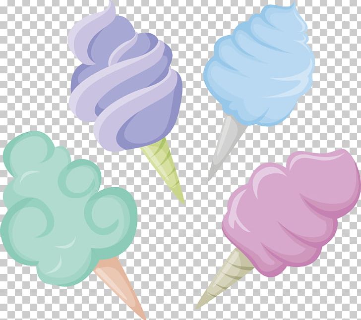 Ice Cream Cotton Candy Sugar Sweetness PNG, Clipart, Cake, Candy, Cloud, Colored, Colored Cotton Candy Free PNG Download