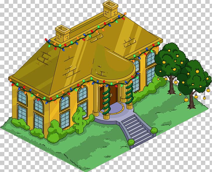 The Simpsons: Tapped Out Homer Simpson House Mansion Kent Brockman PNG, Clipart, Android, Area, Building, Christmas, Estate Free PNG Download