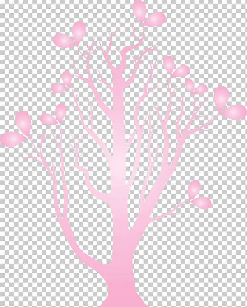 Pink Branch Tree Plant Plant Stem PNG, Clipart, Abstract Tree, Branch, Cartoon Tree, Flower, Magenta Free PNG Download