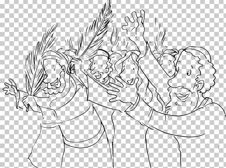 Palm Sunday Line Art Mount Of Olives Coloring Book Drawing PNG, Clipart, Arm, Artwork, Black And White, Character, Child Free PNG Download