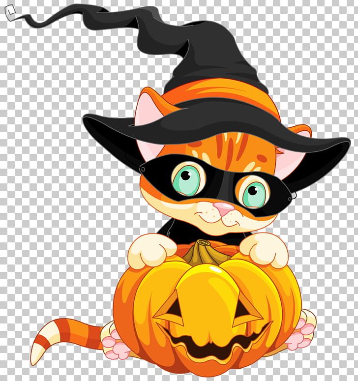 Cat Pumpkin Jack-o'-lantern Halloween Rendering PNG, Clipart,  Free PNG Download