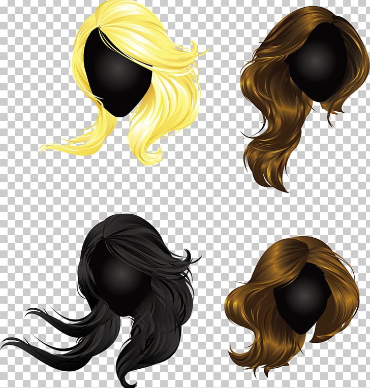 Long Hair Wig Hair Coloring PNG, Clipart, Black Hair, Brown, Brown Hair, Designer, Euclidean Vector Free PNG Download