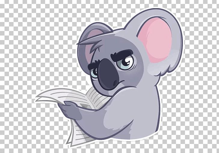 Koala Sticker Telegram Viber PNG, Clipart, Animals, Carnivoran, Cartoon, Dog, Dog Like Mammal Free PNG Download