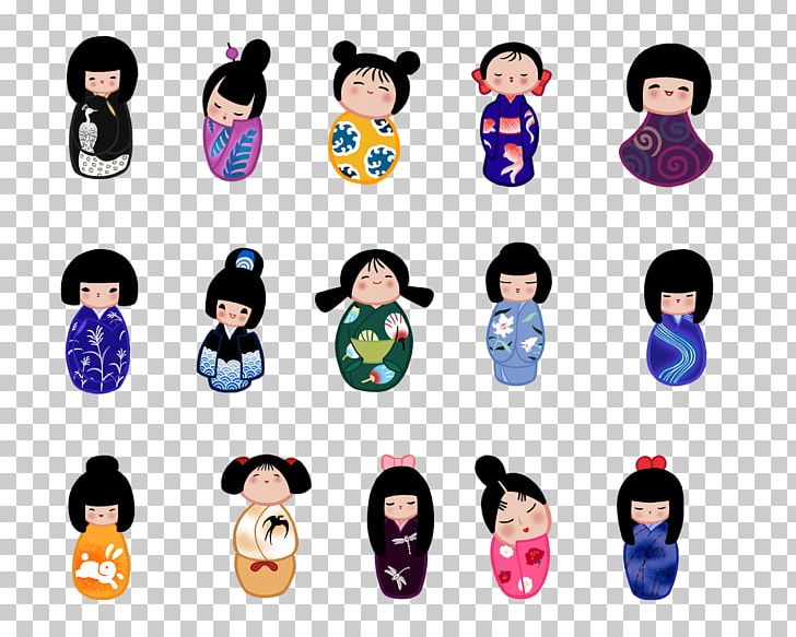 Japan Kimono Doll Computer File PNG, Clipart, Barbie Doll, Black Hair, Child, Computer File, Designer Free PNG Download