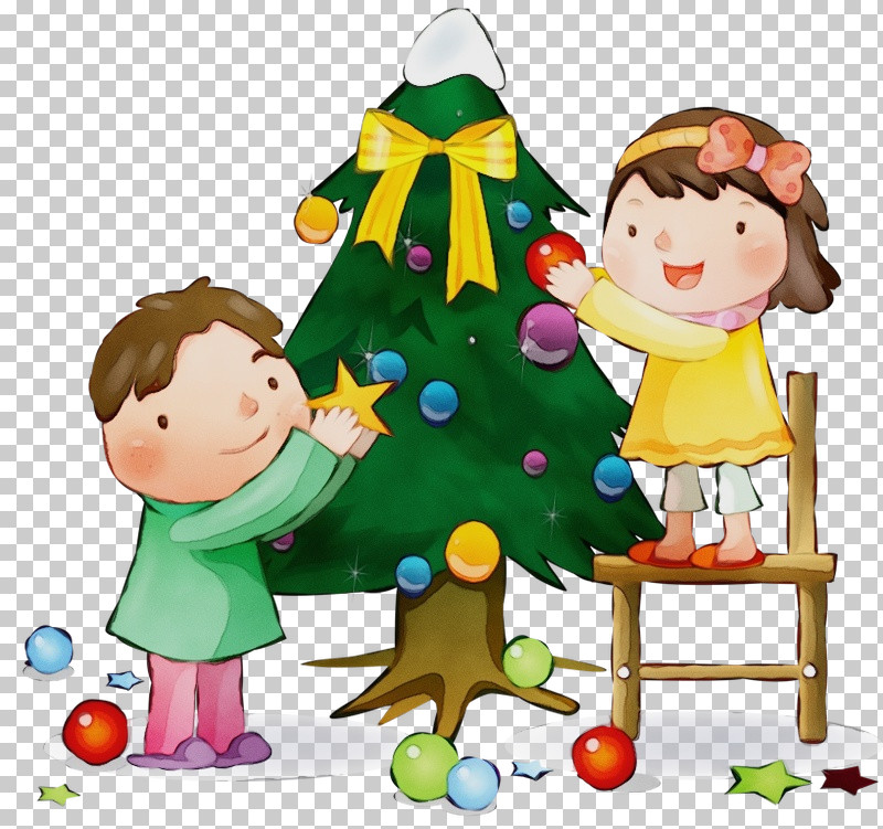 Christmas Tree PNG, Clipart, Cartoon, Child, Christmas Tree, Paint, Play Free PNG Download