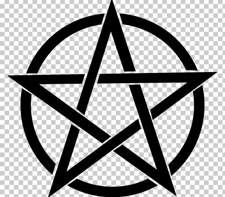 Pentagram Pentacle Wicca PNG, Clipart, Angle, Area, Baphomet, Black And White, Chinese Knot Blessing Word Free PNG Download