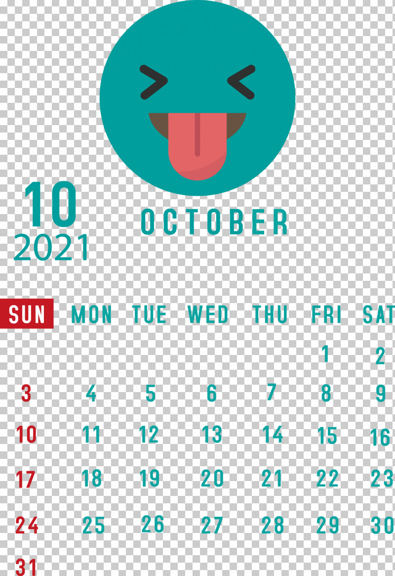 October 2021 Printable Calendar October 2021 Calendar PNG, Clipart, Aqua M, Calendar System, Geometry, Green, Htc Free PNG Download
